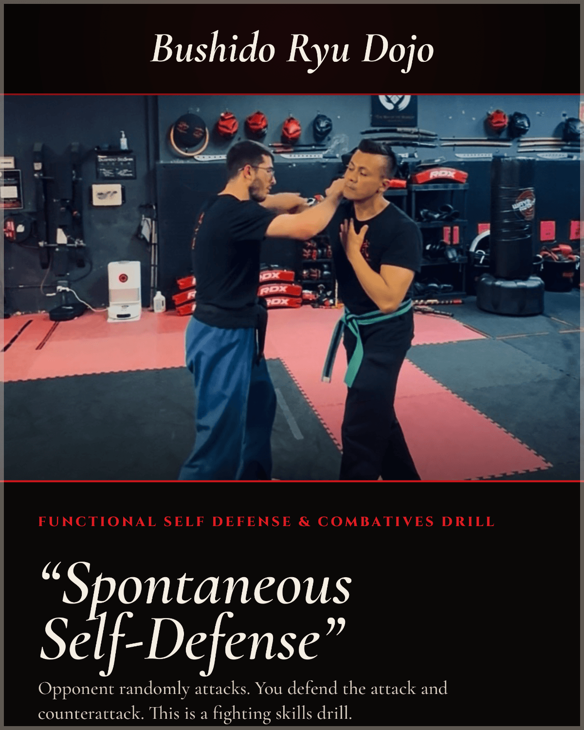 Spontaneous self-defense skills for defending attacks effectively.