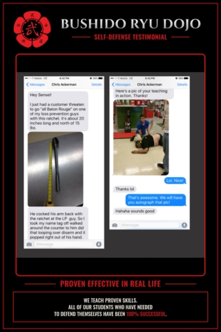 Chris versus a guy with a club who attacked him at his job.