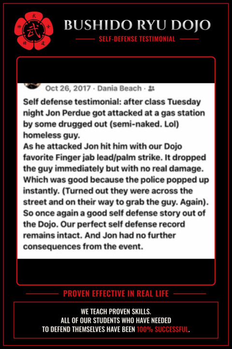 Jon self-defense versus a guy at a gas station who attacked him