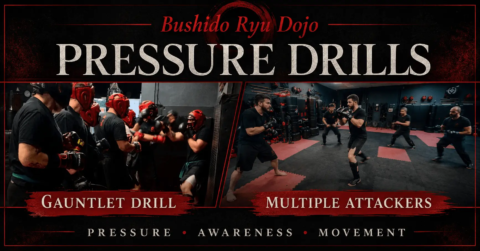 Fighting drills force you to handle pressure, stress, contact. Use your skills, strategy, and tactics in a live action scenario. We do these drills every class
