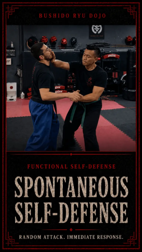 Spontaneous Self-Defense teaches you to handle sudden street attacks. Practice reacting to the types of attacks you'll see in real life.