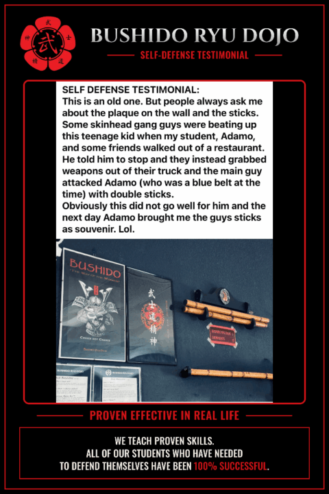SELF DEFENSE TESTIMONIAL
