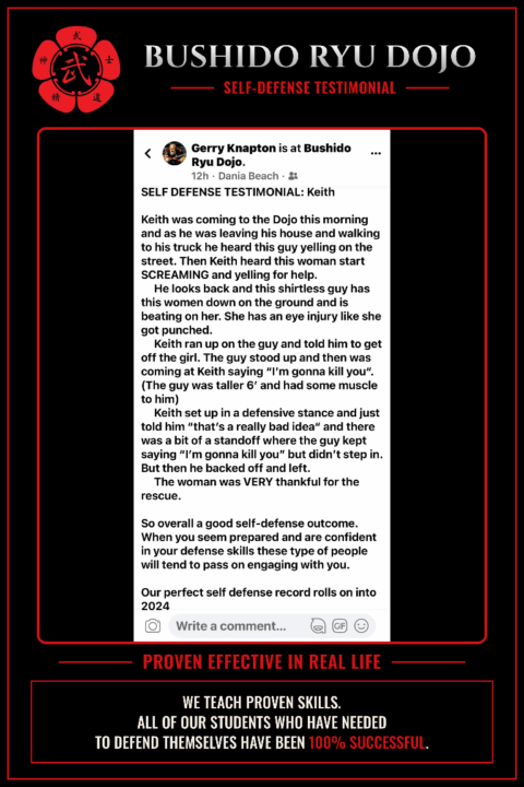 SELF DEFENSE TESTIMONIAL Keith has to protect this girl in Fort Lauderdale. 