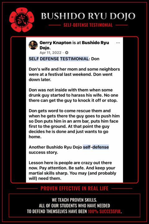 SELF DEFENSE TESTIMONIAL
