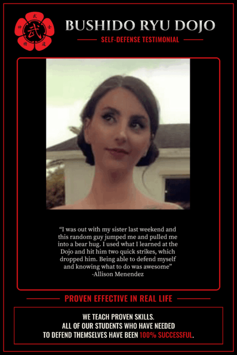 SELF DEFENSE TESTIMONIAL Allison defends herself versus a guy who attacked her. 