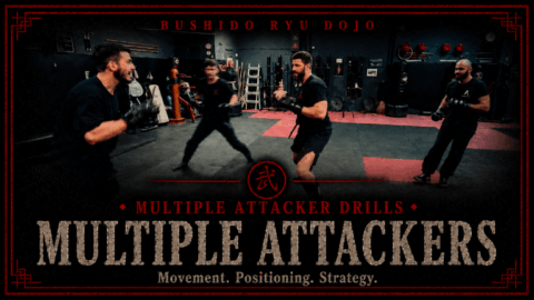Self-defense drill for fighting multiple opponents.